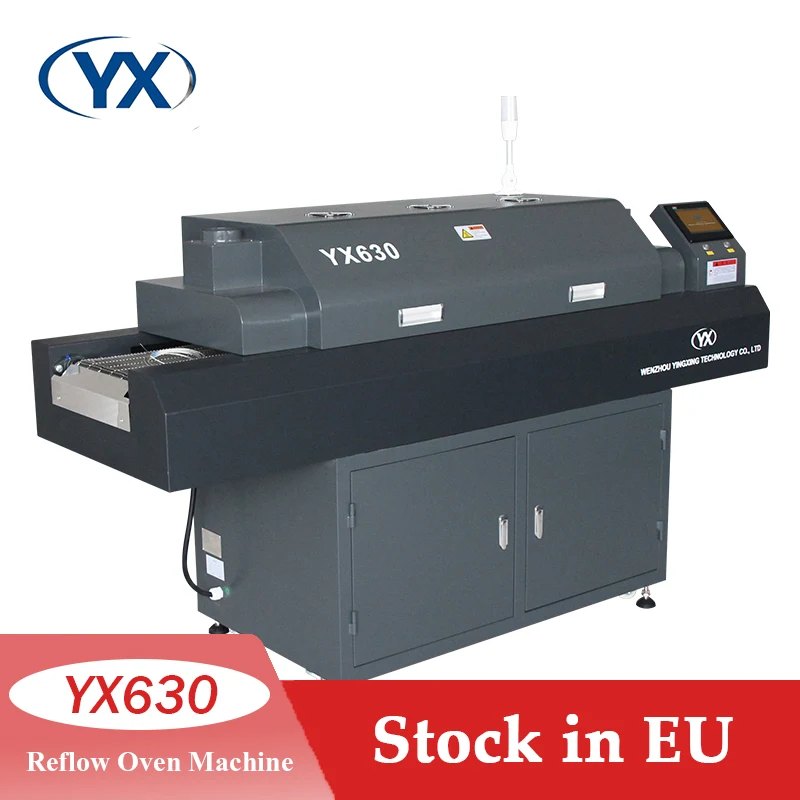 

Stock in EU 6 Temperature Zone YX630 Reflow Soldering Oven for SMT Production Line