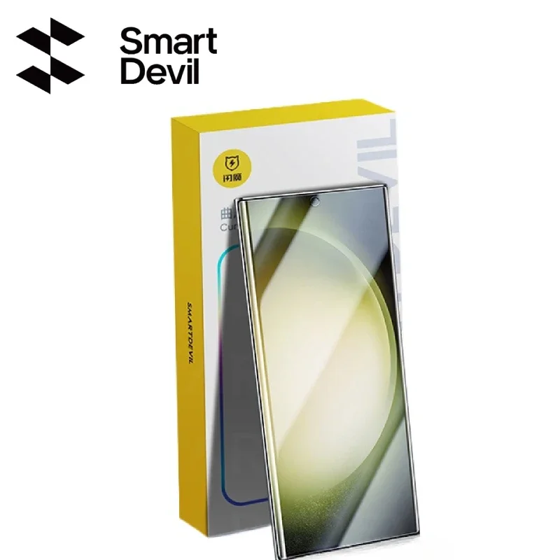 SmartDevil UV Full Glue Screen Protector for Samsung S25 Ultra S25 S24 Ultra Soft Film HD Anti-fingerprint Soft Film