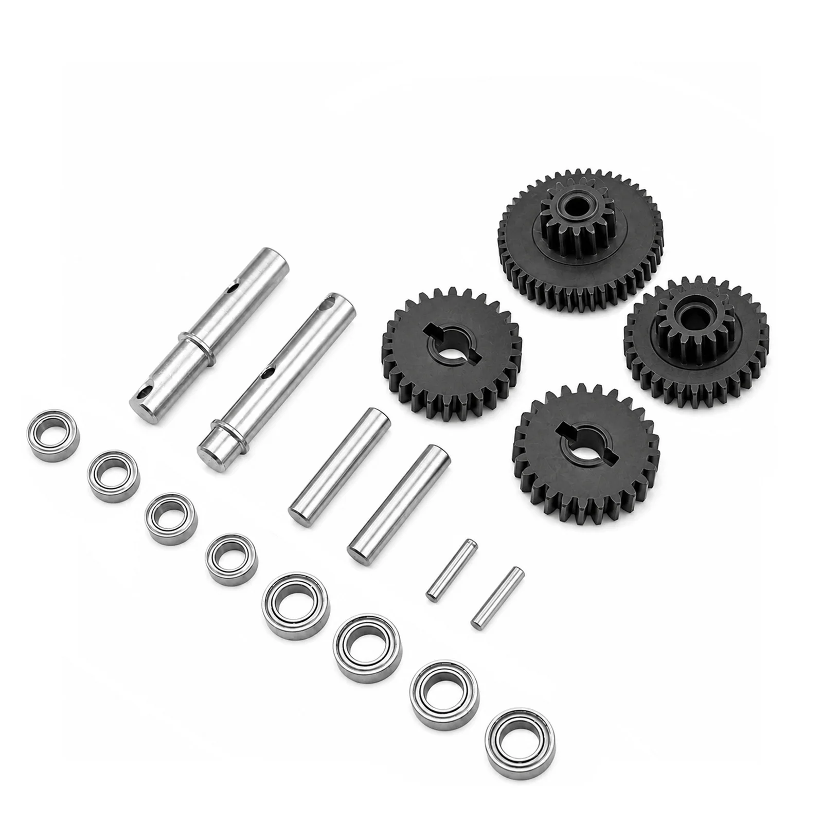 Hardened Steel Gearbox Gear & Sealed Ball Bearing Upgrade Kit For MJX 1/12 H12Y H12P RC Off Road Truck