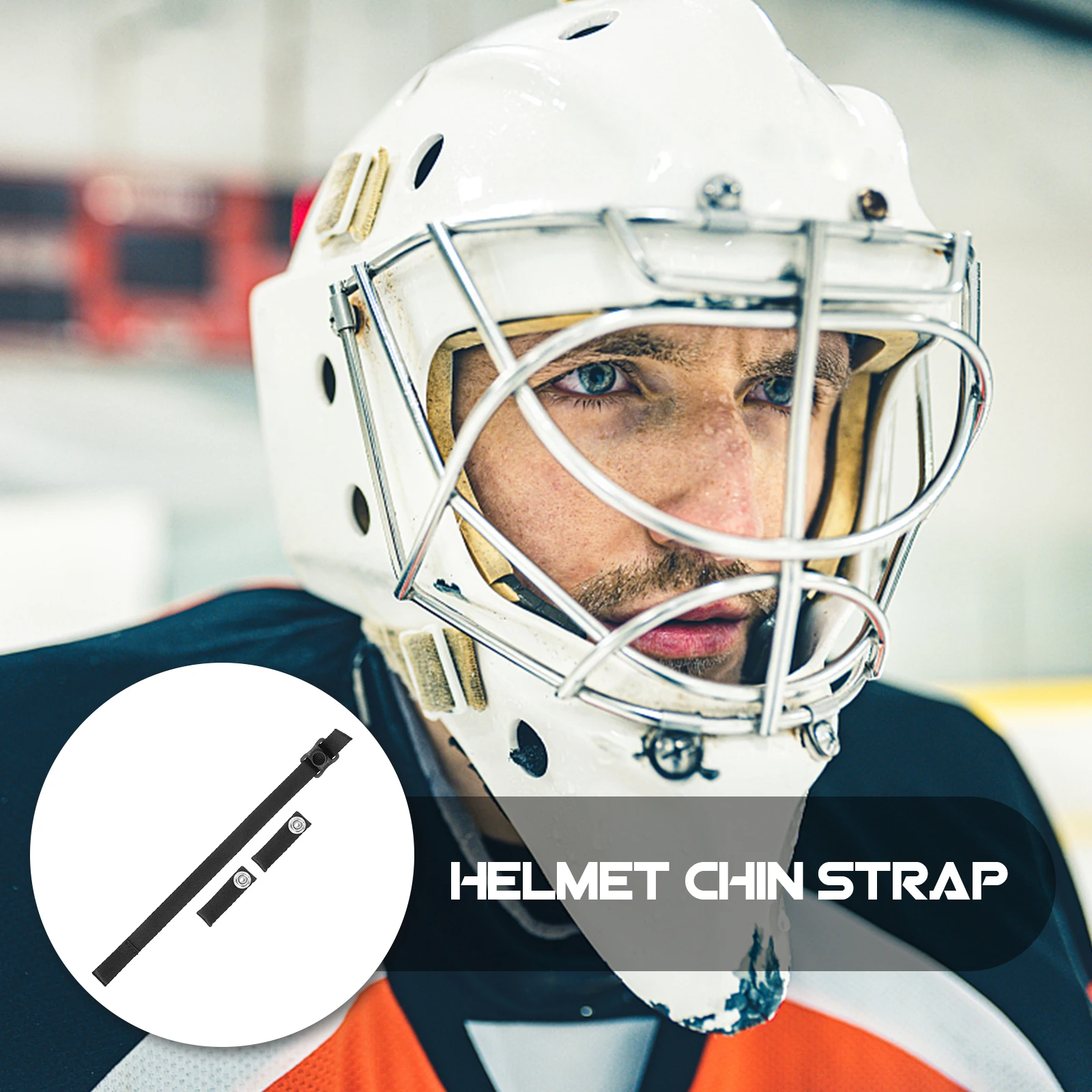 

2Pcs Polyester Universal Chin Strap Helmet Accessories For Hockey Sports Safety Protection