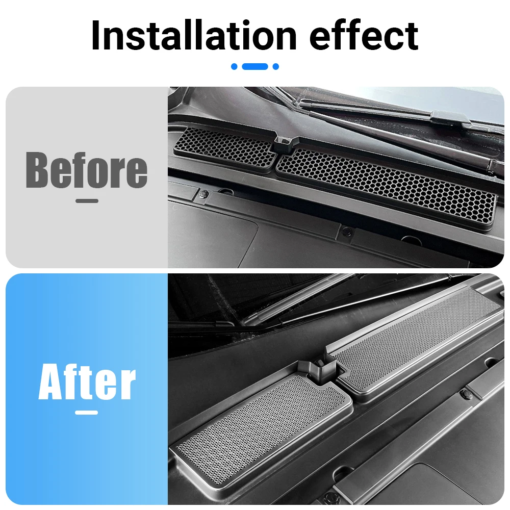 For Xpeng G6 2023 2024 2025 2026 Car Water Channel Cover Air Conditioning Inlet Filter Element Insect Screen Accessories