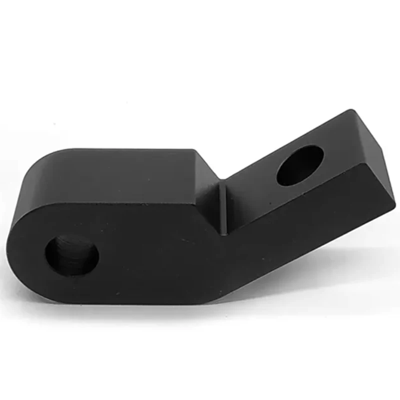 مصنع مخصص التصنيع باستخدام الحاسب الآلي كتلة الألومنيوم الأسود L الذراع تصاعد قوس الدعم الثابت