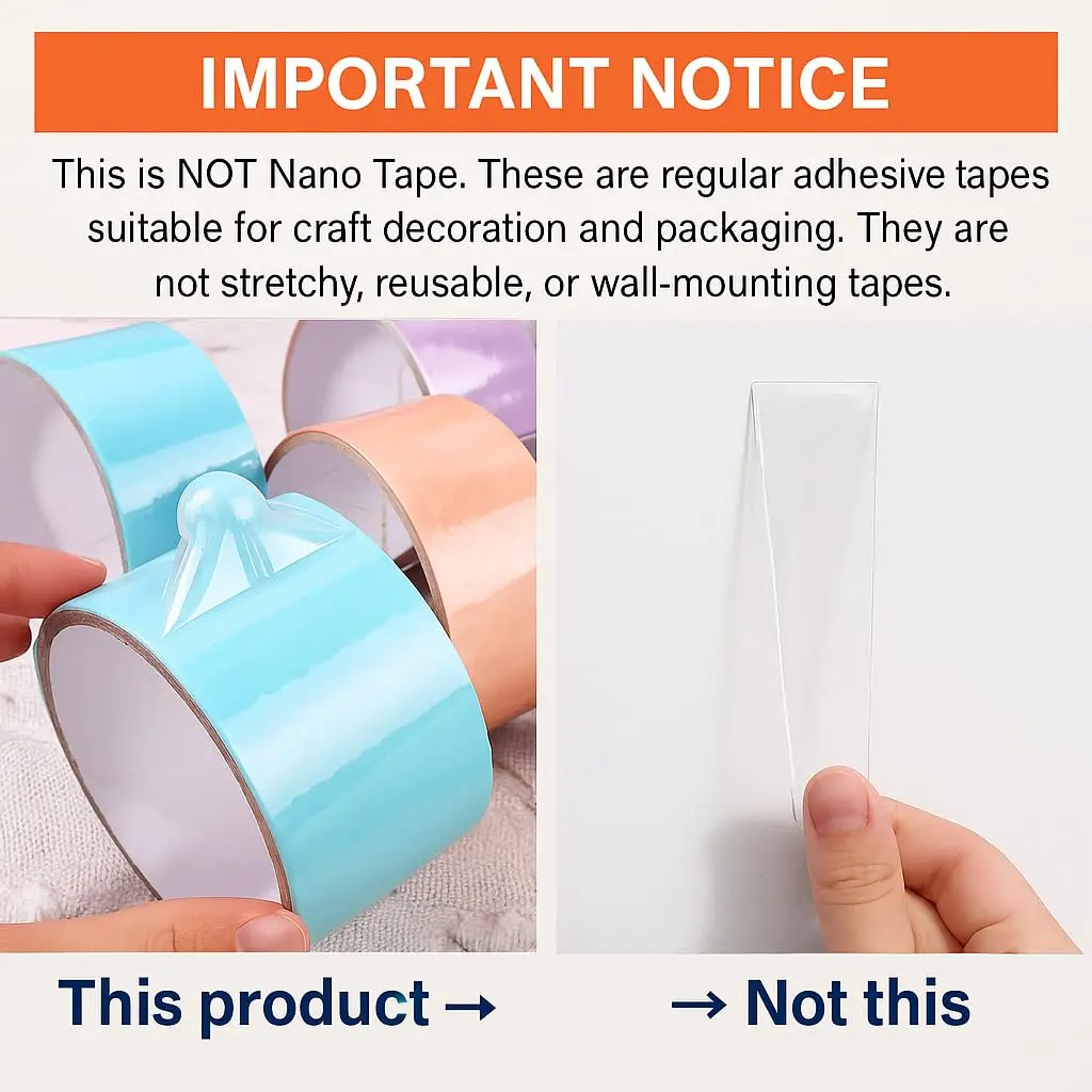4PCS Colored Sticky Ball Tape Handmade, Tapes Roll Tape DIY Crafts, Educational Sensory Toy Funny DIY Making