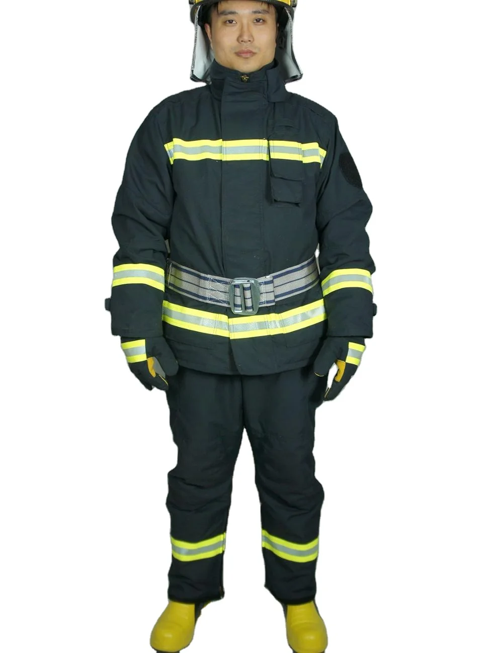 Aramid fire fighting fireman flame retardant EN469 CE 3C safety suit uniform