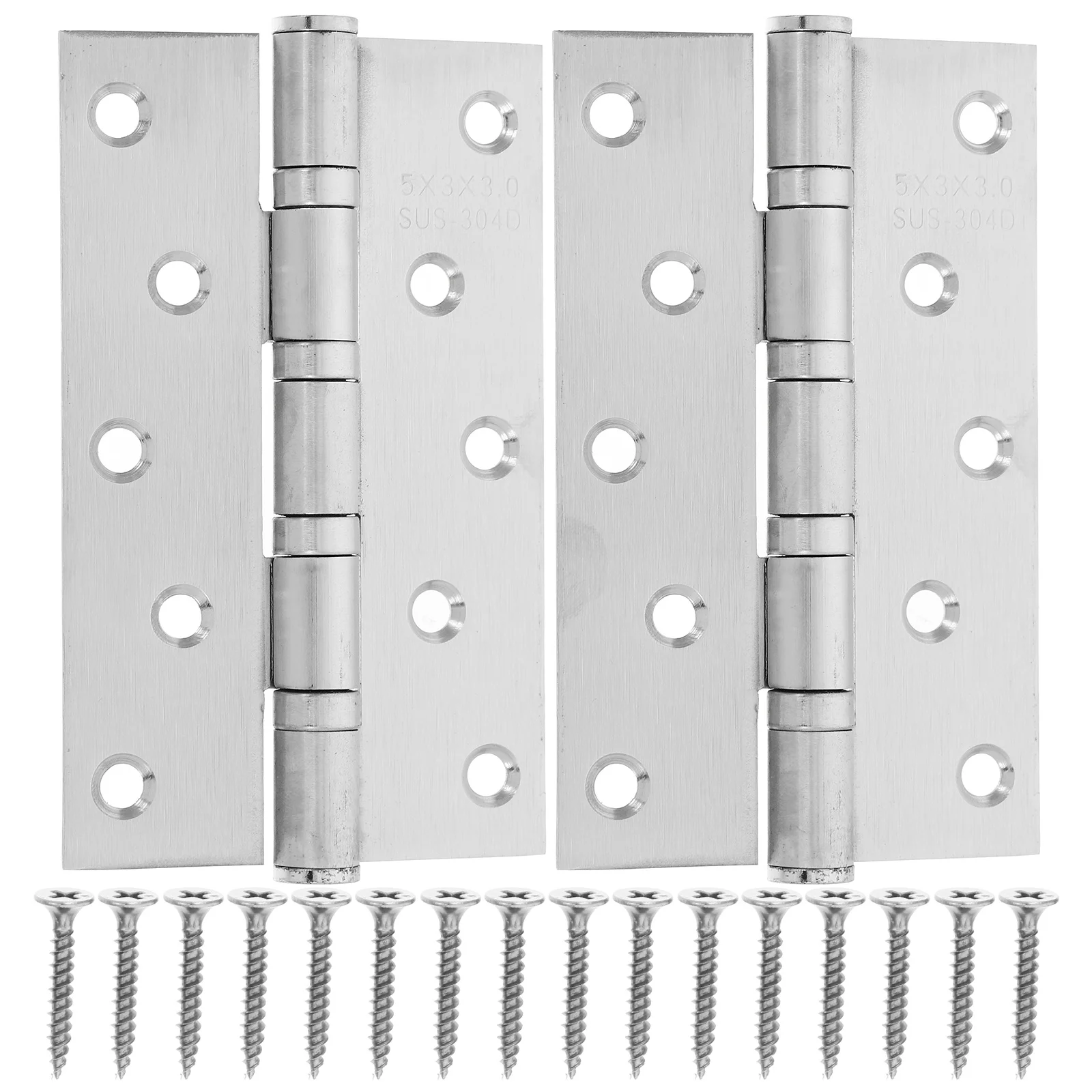 2 قطعة مفصلات الأبواب الفولاذ المقاوم للصدأ الثقيلة الكرة تحمل شقة جبل لخزانة خزانة الأثاث بوابة إكسسوارات الأجزاء الداخلية للكمبيوتر #1