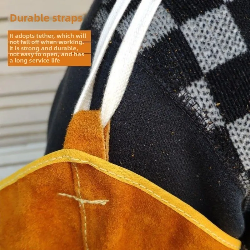 Pure Cowhide Electric Welding Special Sleeve for Welder Protection Anti-scalding Heat Insulation Labor Insurance Welding