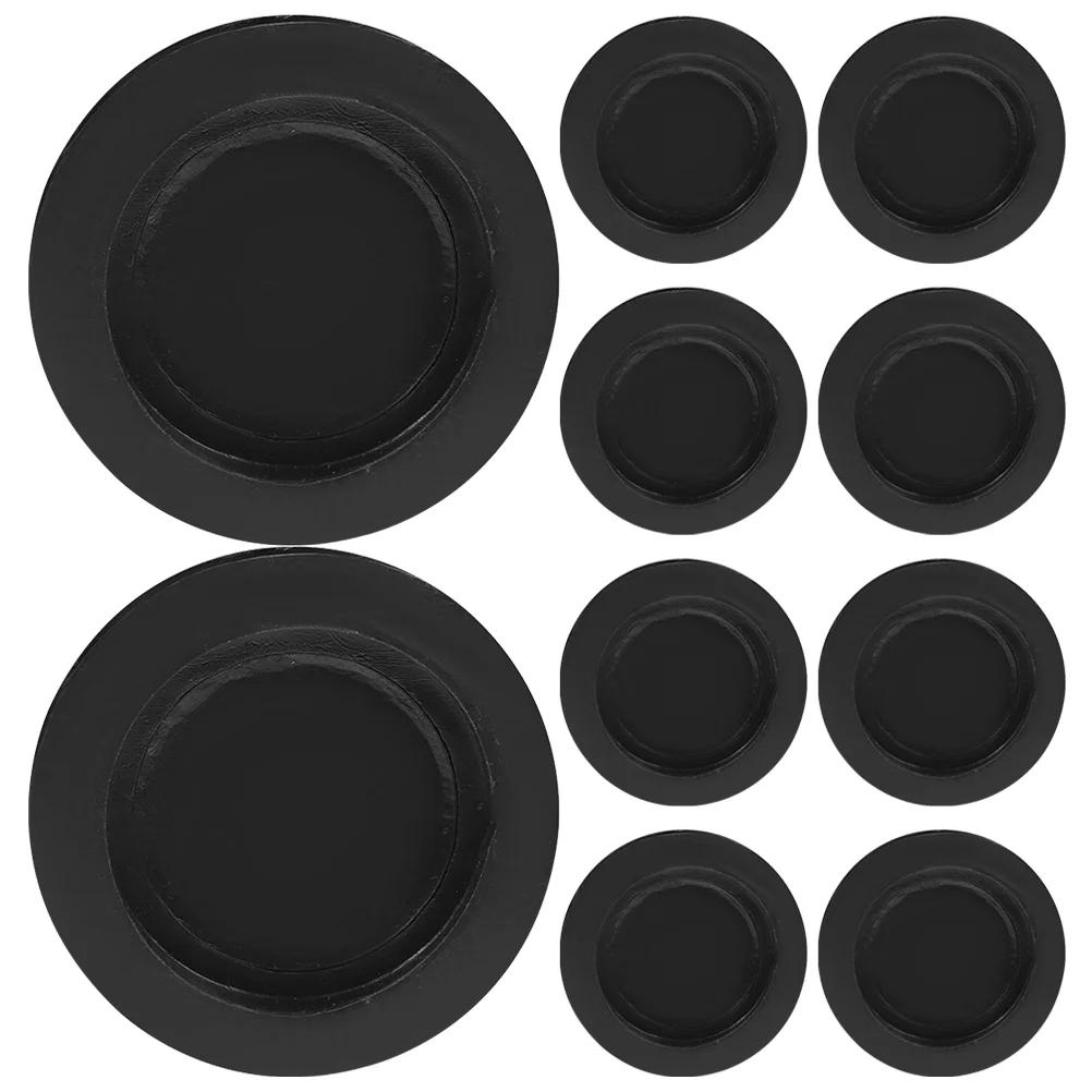 10 Pcs Piggy Bank for Adults Round Rubber Stopper Supplies Plugs Stoppers Hat Plaster Covers Black Bottom Caps Child