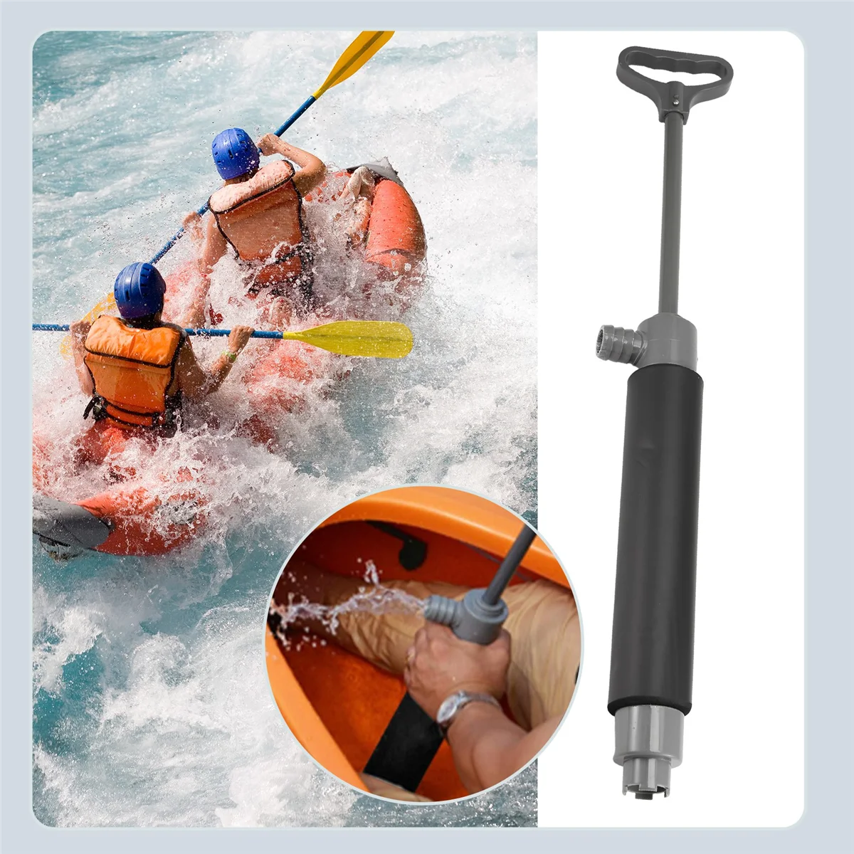 AD11 Kayak Bilge Pump Floating Hand Pump Portable Hand Water Pump Kit Bilge Pump for Kayak Canoes and Boats Accessories