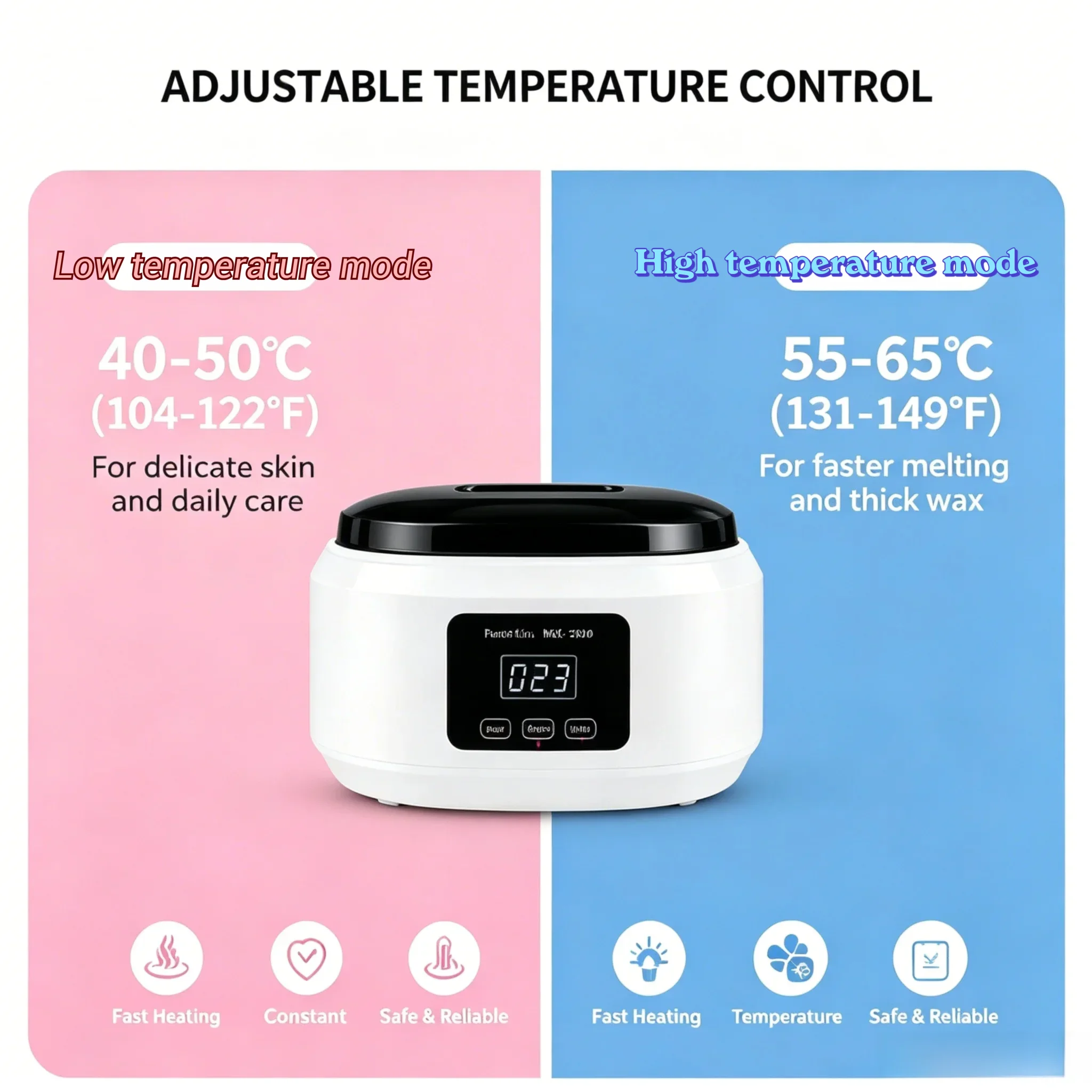 WAX-2000 Paraffin Wax Heater 200W Digital Display Temperature Control Hand Foot Spa Wax Warmer Machine for Salon Home Use view 2