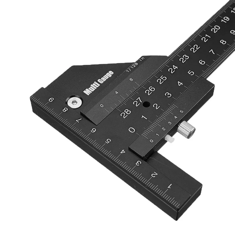 Aluminum alloy woodworking special multifunctional marking T-shaped ruler, measuring device, card ruler aluminum profile