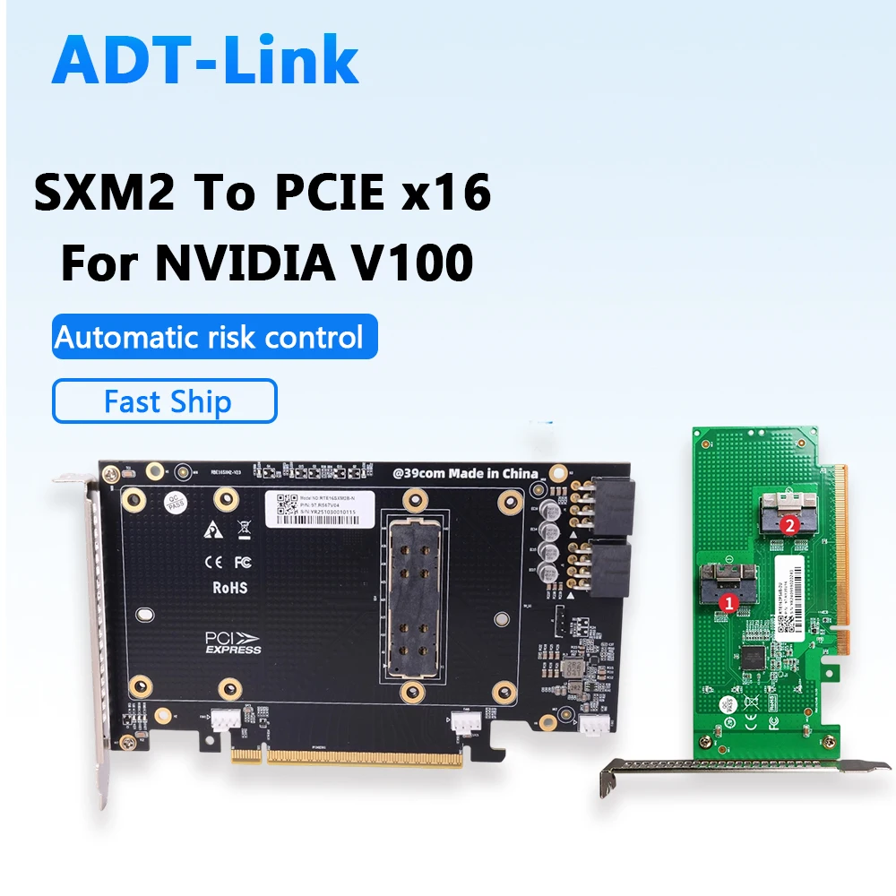 

Новый оригинальный адаптер для видеокарты NVIDIA V100 SXM2, графического процессора SXM2 к PCIe X16, быстрая доставка, вентилятор с автоматическим управлением рисками