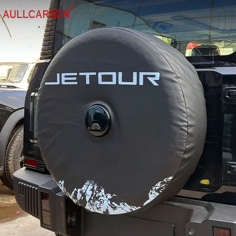 For Jetour T2 2023 2024 Leather Spare Wheel Cover Case Bag Tires Protective bag Black Accessorier