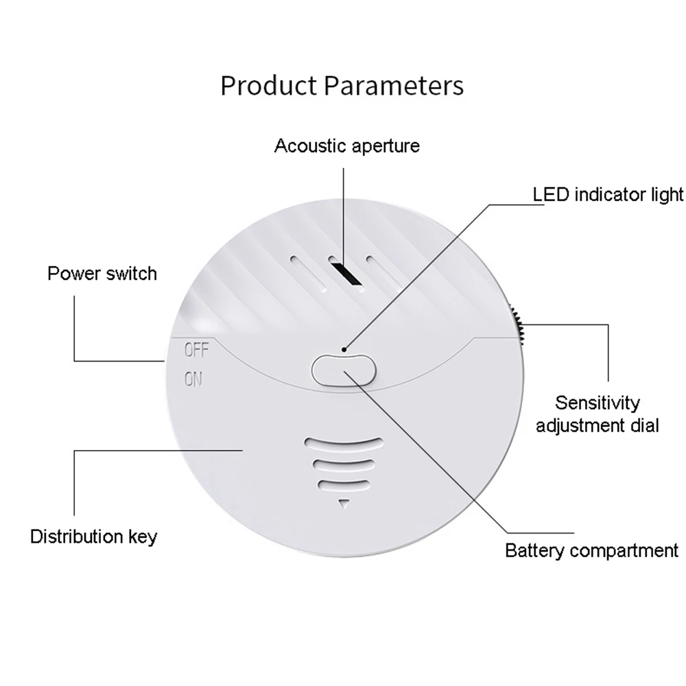 Tuya WiFi Sensor de puerta inteligente alarma Detector de vibración inalámbrico ventana rotura de vidrio 130dB alarma sonido SmartLife protección de