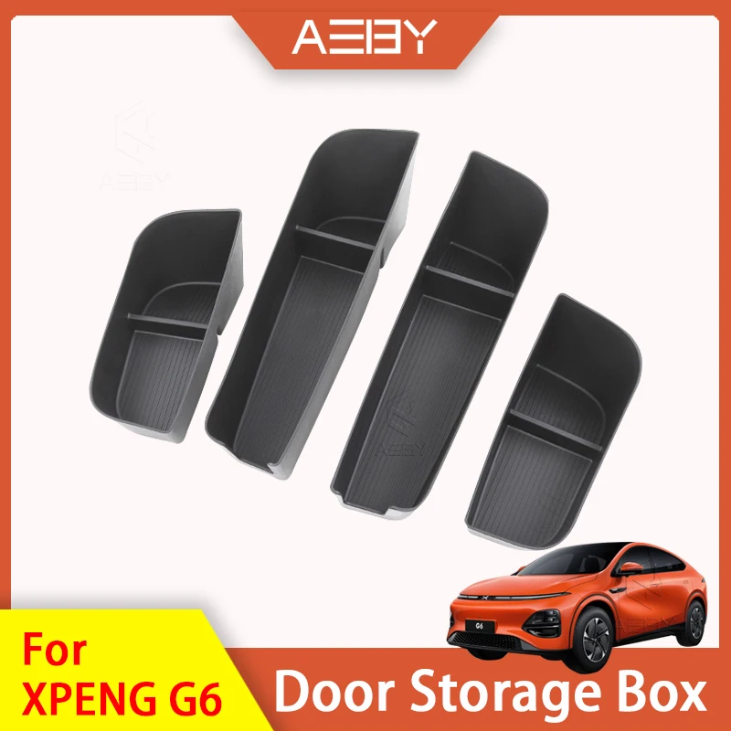 

For XPENG G6 2023-2025 Car Door Storage Box Door Side Storage Pocket Accessories Car Interior Organizer Door Armrest Holder Tray