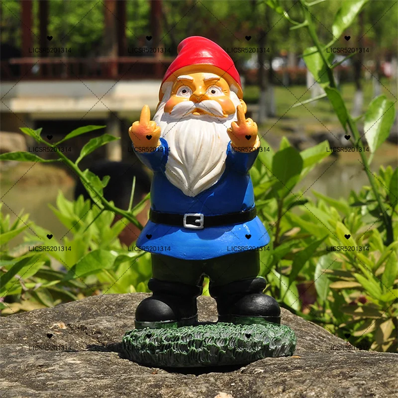 

Outdoor Garden White Bearded Dwarf Courtyard Decoration Mini Dwarf Decoration Resin Crafts Creative Garden Courtyard Decoration