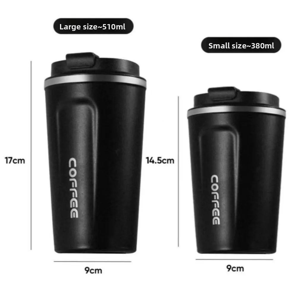 380ml/510ml コーヒーカップ ステンレス鋼 漏れ防止設計 トラベルサーマルマグ 断熱コーヒー断熱カップ