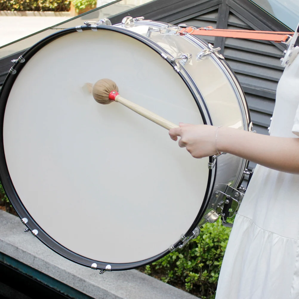 

Bass Drumstick Cotton Cloth Head Maple Handle Professional Music Instrument Accessory Drum Mallet for Stage Practice Performance