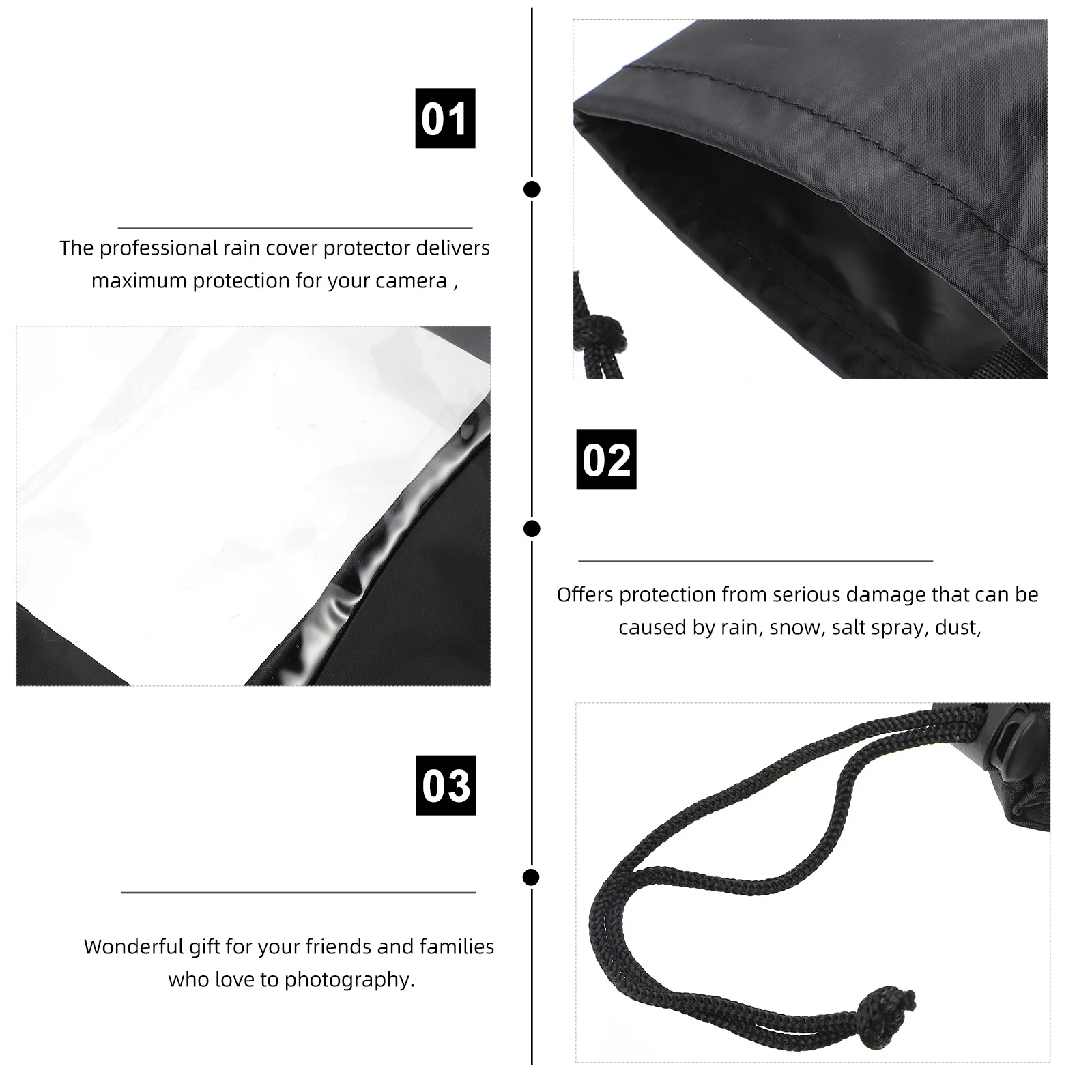 

Rain Cover for Camera Dust-proof DSLR Protector Waterproof Cloth Digital Covers Sleeve Camera Rain Shield Telephoto Lens