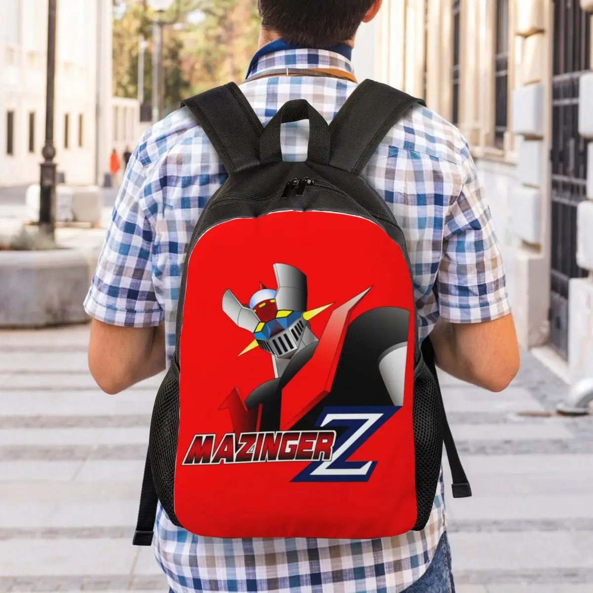 Mazinger Z Laptop Backpack Women Men Fashion Bookbag for School College Student UFO Robot Anime Manga Bag