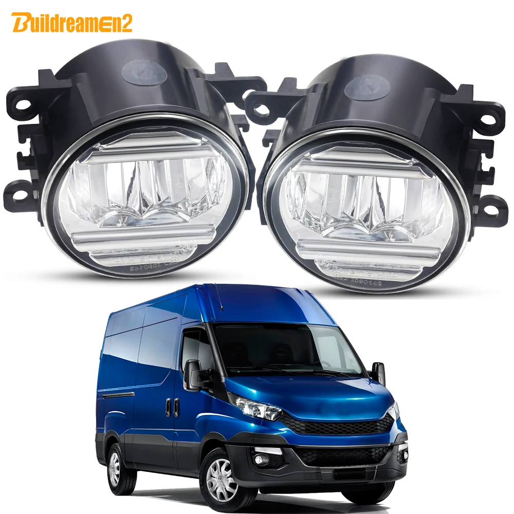 2 Pcs 30W Fog Light Assembly For Iveco Daily VI 2014-2023 H11 Car LED Fog Daytime Running Lamp DRL 3000LM