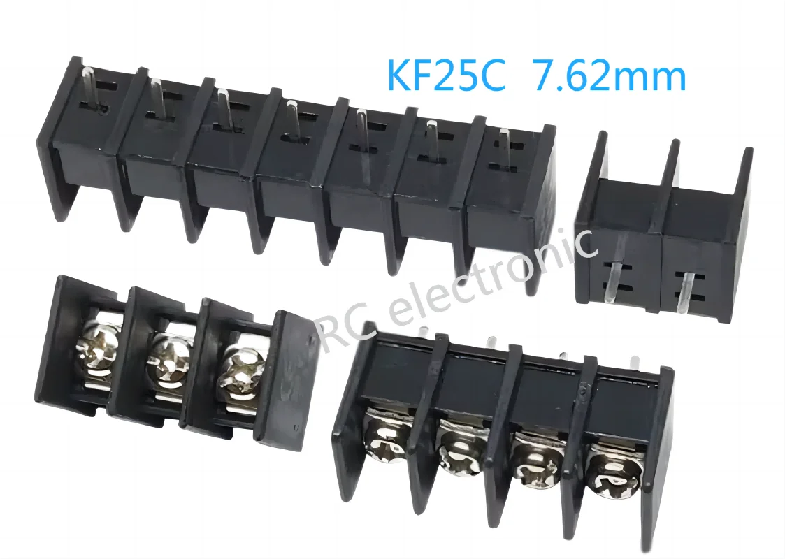 

5pcs KF25C 7.62mm Palisade Type PCB Connecting Terminal 300V 20A 2P 3P 4P 5P 6P 7P 8P 9P 10P Connector Terminal Block MG25C