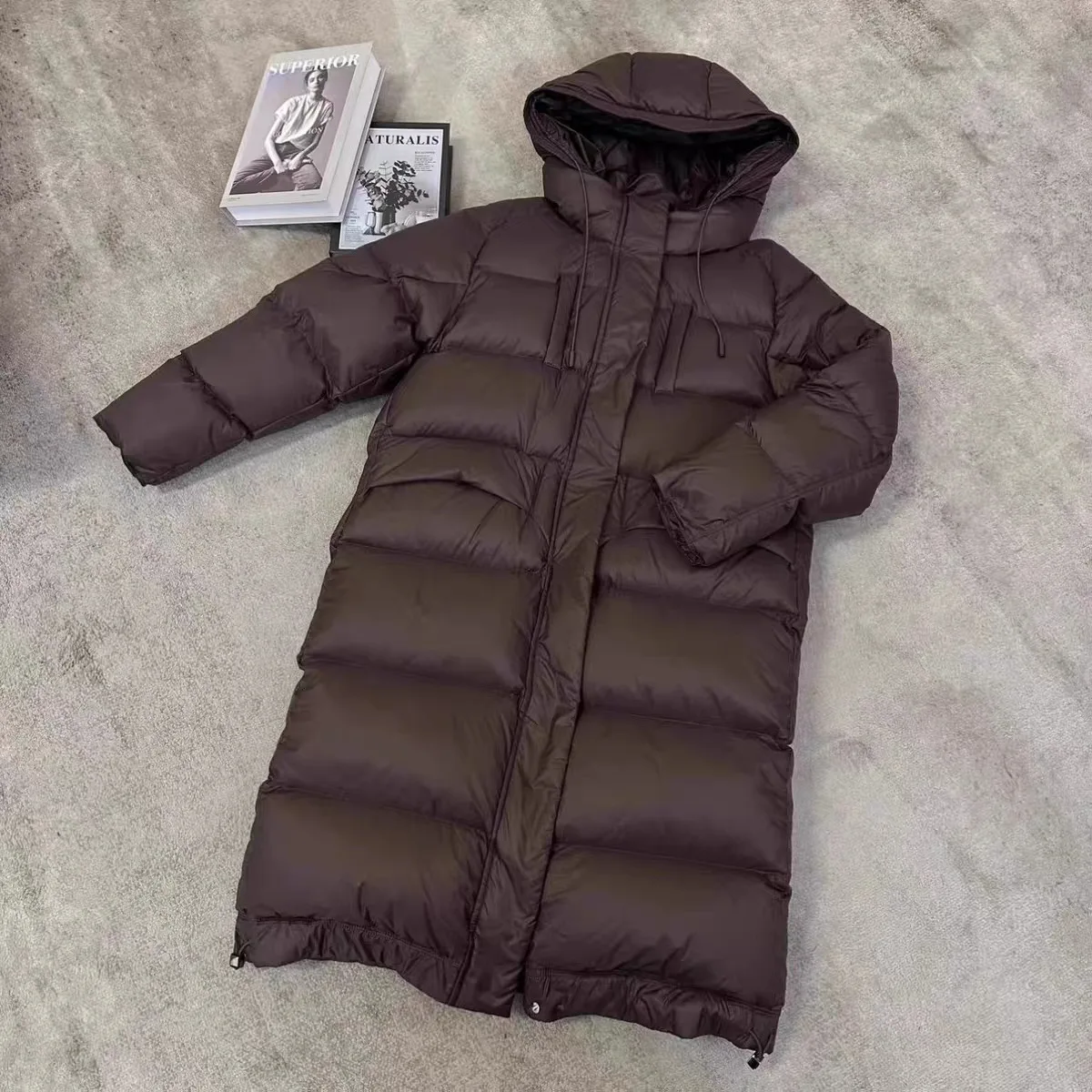 

2026 Winter New Arrival Thicken White Duck Down Jacket Women's Long Down Puffer Jacket Over-the-Knee Hooded Warm Fashion Coat