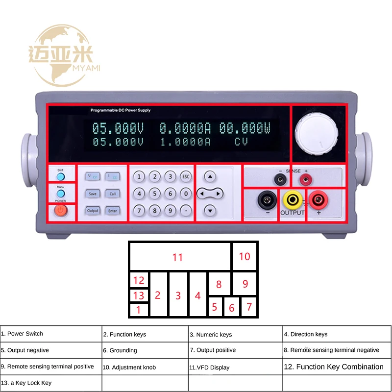 high voltage 250v Laboratory Programmable 1a dc power supply 250w aging test Repair mobile phone power