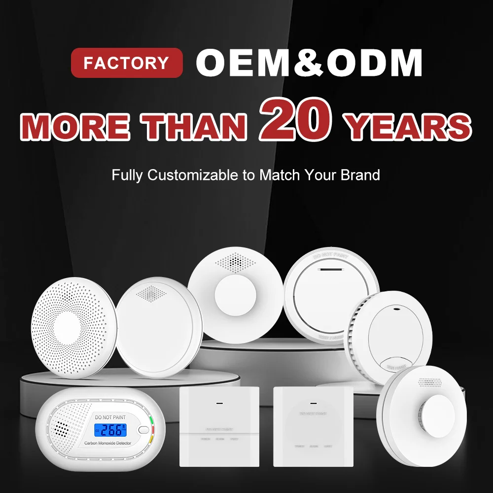 Tuya Fire Alarm 10 Years Seal-in Battery Home Secured WiFi Photoelectric S m o ke Detector Prices and Carbon Monoxide Detector