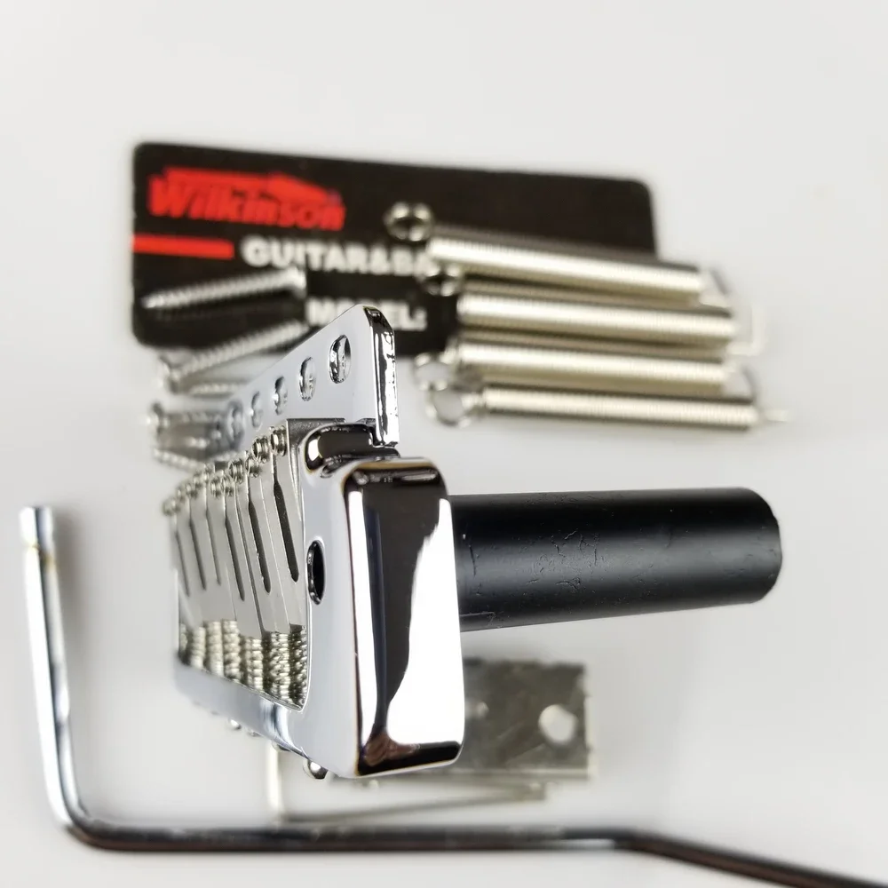 

Wilkinson WVP6 Chrome silver ST Electric Guitar Tremolo System Bridge + Stainless Steel Saddles Made in Korea