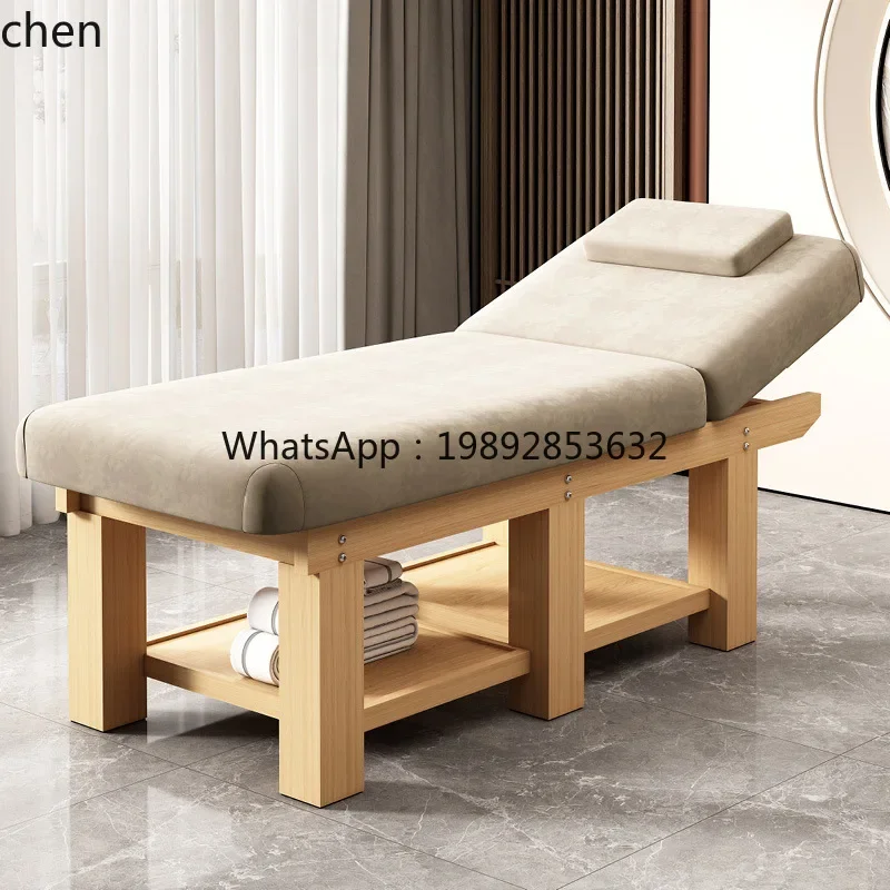 AA High-grade pure solid wood beauty bed massage bed special massage bed with chest hole