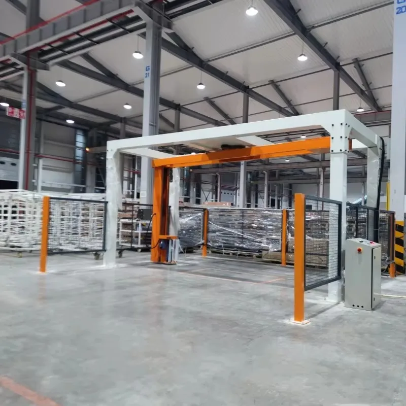 Automatic Cantilever Rotary Stretch Wrapper High Speed PE Film Pallet Wrapping Machine for Line Use Customize