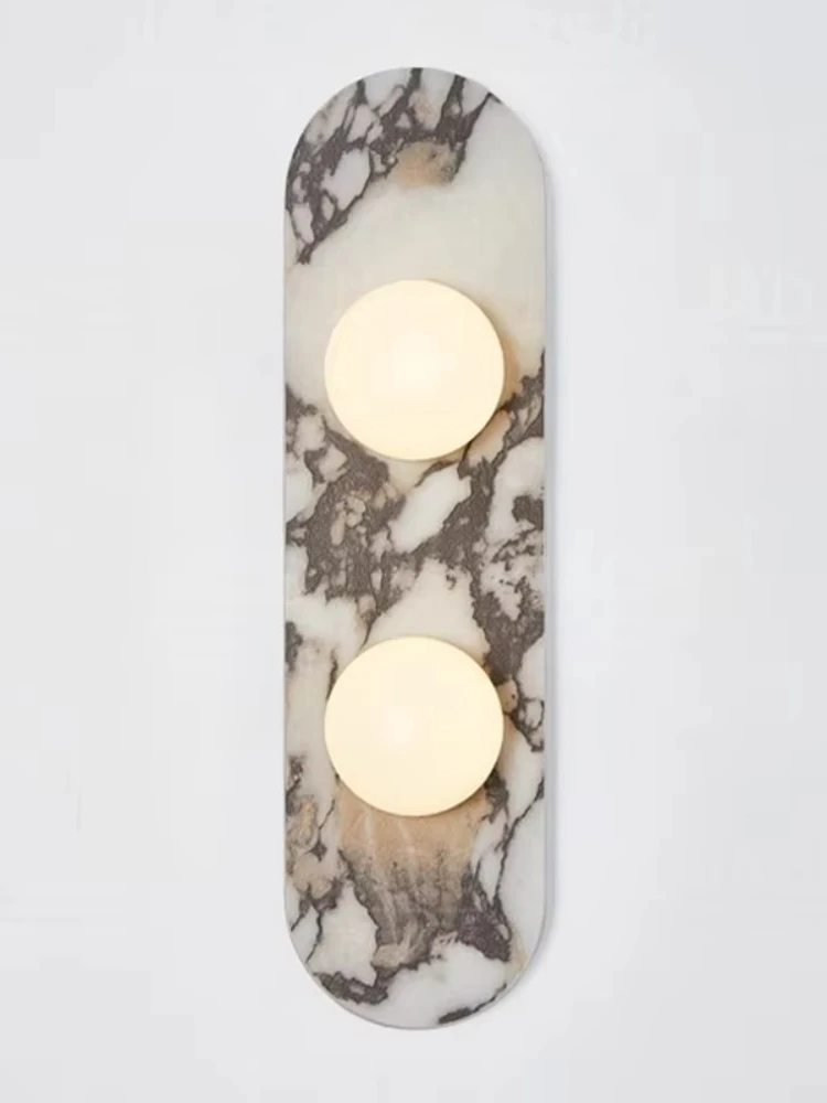 Moderne minimalistische wandlamp Marmeren bedlampje in Scandinavische stijl voor woon- en commerciële haltrappen