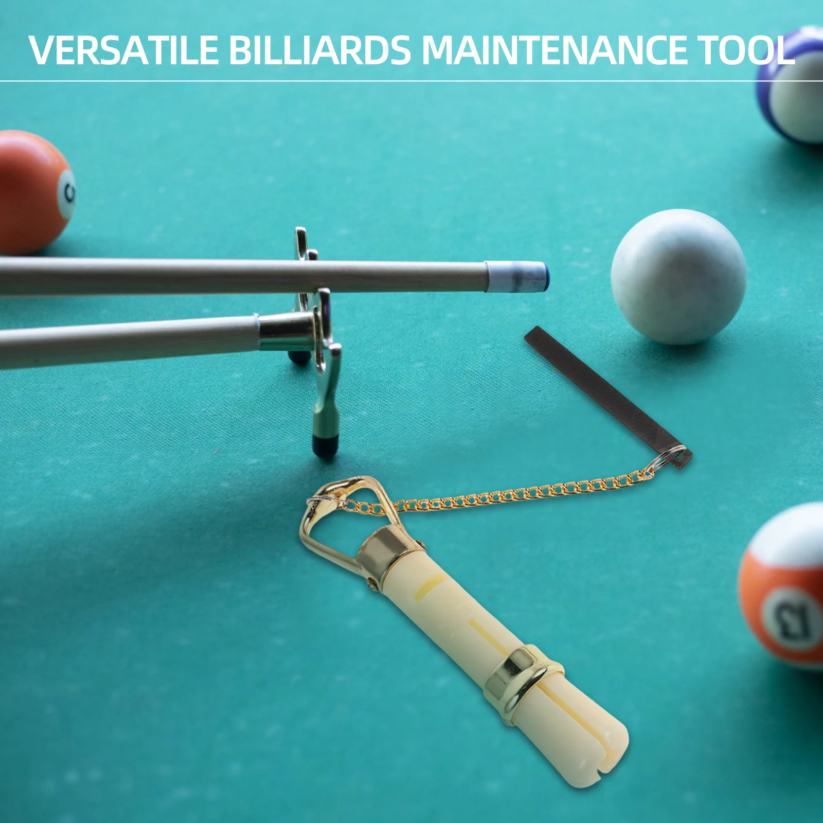 

1PC Pool Cue Tip Grinder Billiard Repair Tool for Home Club Smooth Surface Enhancer Lightweight Portable Cue Maintenance