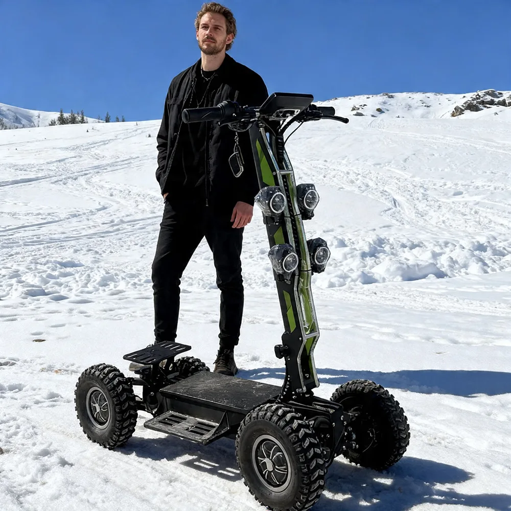 13 inches 4-Wheel High-Speed Electric Scooter – Dual/All-Wheel Drive Foldable Off-Road Vehicle for Outdoor & Patrol Use