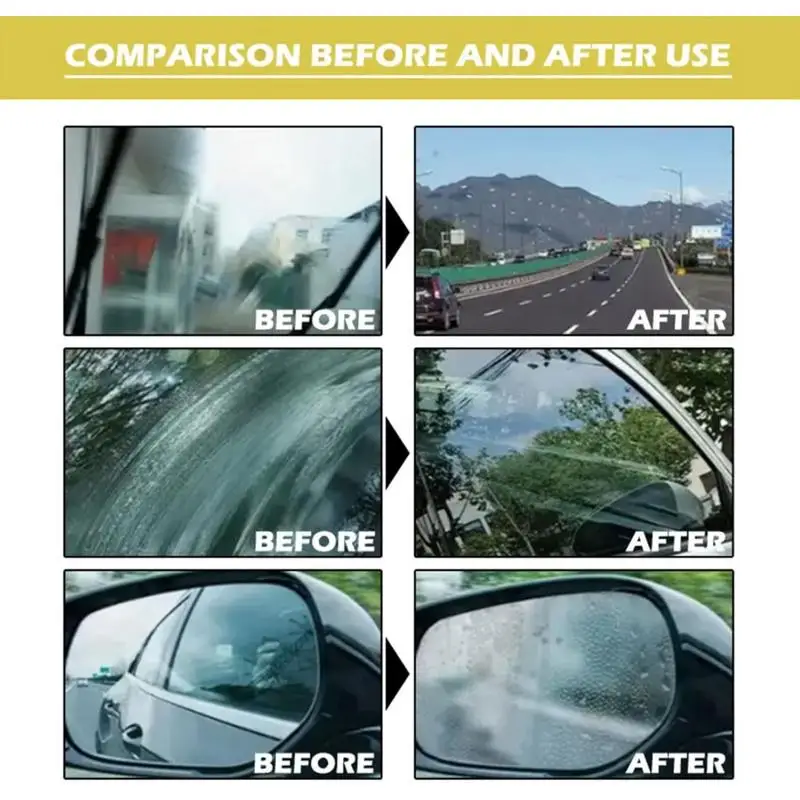 Clear Glass Automotive Cleaner Car Windshield Glass Coating Spray Auto Windshield Polishing Cleaner For Car Rvs Boats Home