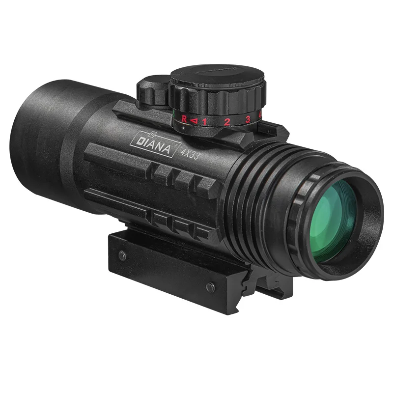 Imagem -04 - Diana-ponto Verde e Vermelho Visão Âmbito para Caça Tactical Optics Riflescope Fit Rail Rifle Scopes 11 mm 20 mm 4x33