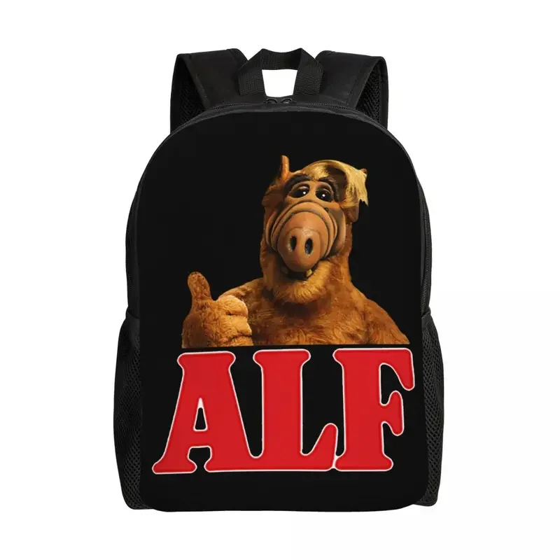 Funny Alf Gordon Shumway Travel Backpack Women Men School Laptop Bookbag 80s Tv Comedy Sitcom College Student Daypack Bags