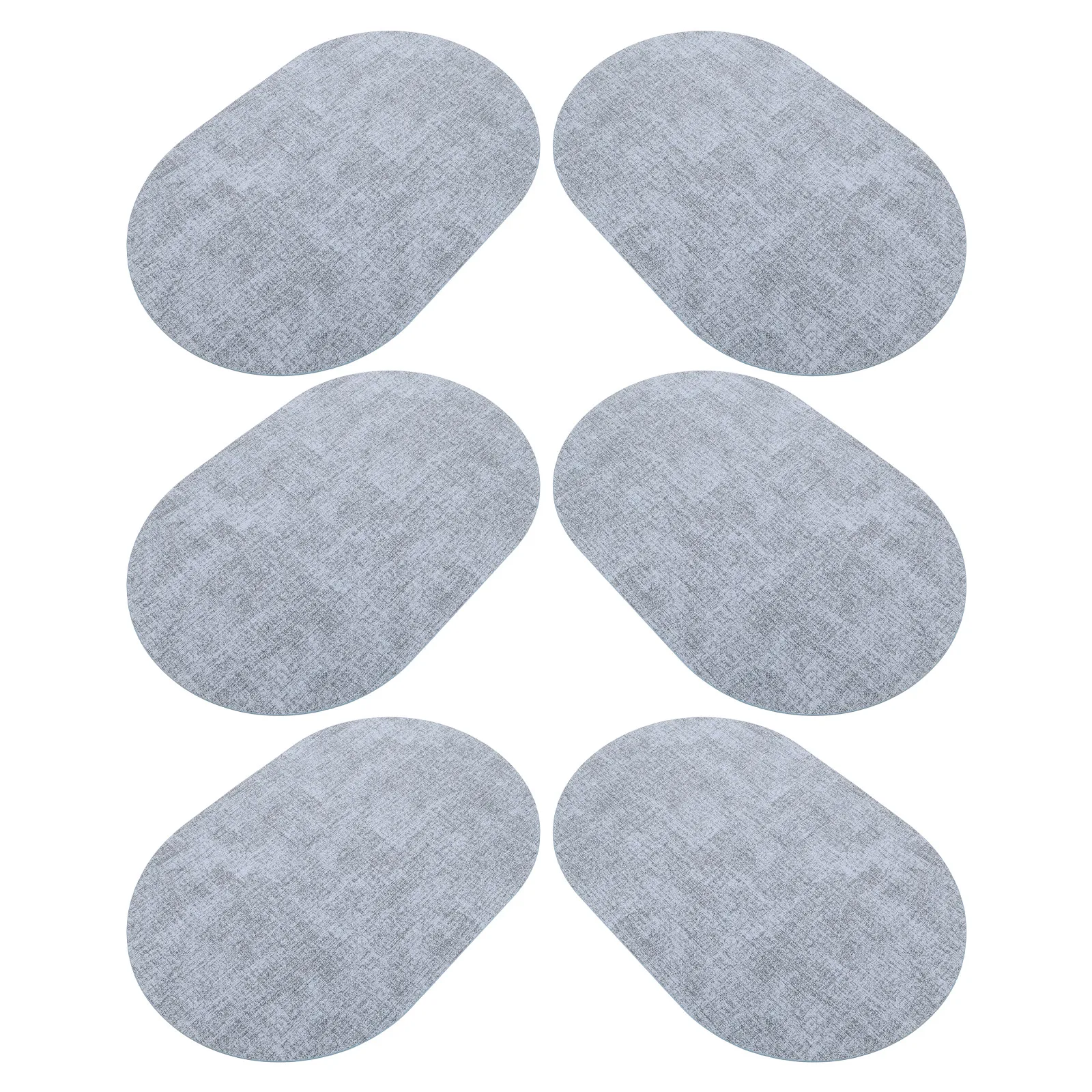 

6 Pcs Dining Table Mats Heat Resistant Waterproof Easy Clean Luxury Design Home Hotel Restaurant Use Protective Pads