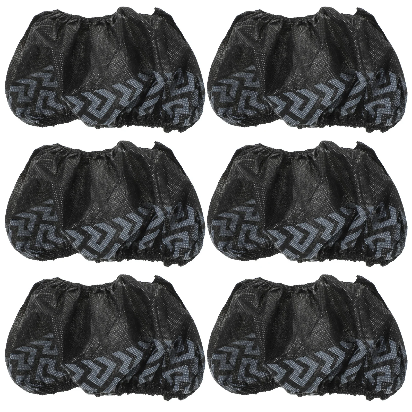 100 قطعة من أغطية الأحذية السوداء للاستعمال مرة واحدة غير منسوجة سميكة ومضادة للانزلاق قابلة للتنفس للأحذية والسفر والمكتب الداخلي