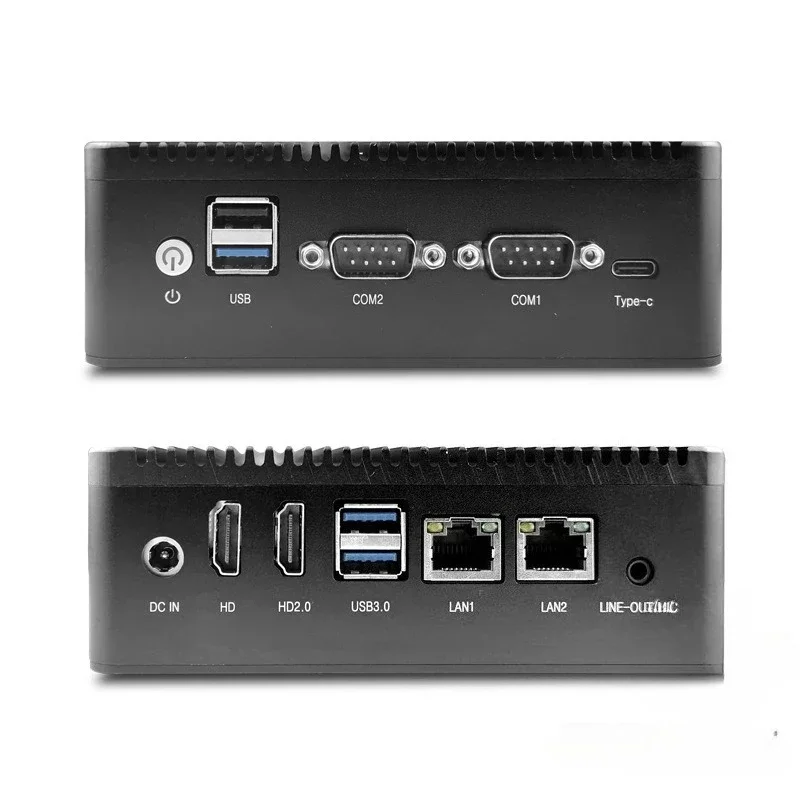 Fanless X86 industrial control computer host barebones, dual network dual HDMIType-C interface