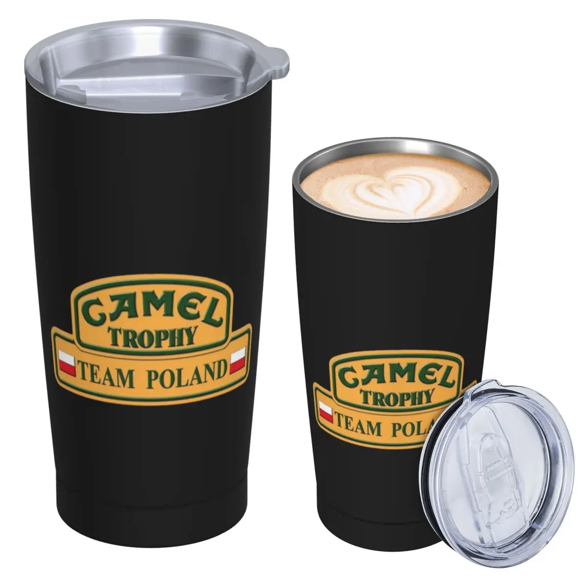 Camel Trophy Stainless Steel Tumbler Vacuum Insulated Mugs Thermal Cold Cups Straws With Lid 20oz