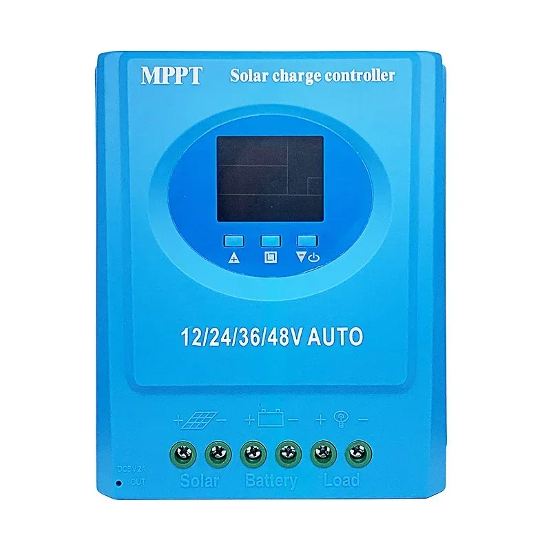 100A 120A 150A MPPT Solar Charge Controller 12V 24V 36V 48V Panel Intelligent Regulator for Off Grid Battery Charging Dual USB