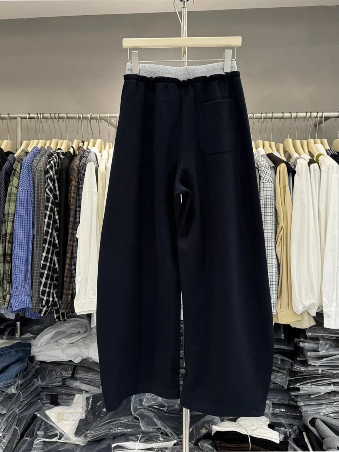 Authentic Fashionable Women's Wide Leg Pants Spring Autumn New Style Casual Versatile Trousers Knife  Waist Design