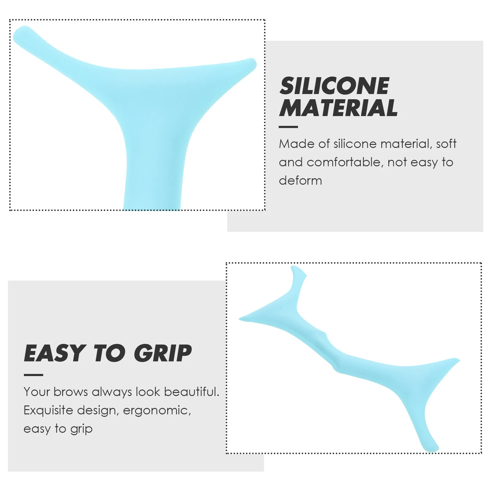 Conjunto de estêncil de sobrancelha profissional, modelo de sobrancelha para formato perfeito, ferramenta de maquiagem de silicone reutilizável, adequado para todos os tipos de pele