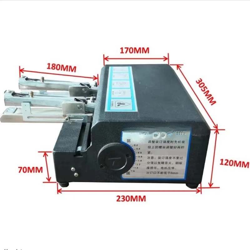 دباسة كهربائية بمستشعر ذكي برأس مزدوج، مشط كتاب أوتوماتيكي، خياطة أوتوماتيكية، دباسة صناعية شديدة التحمل #3