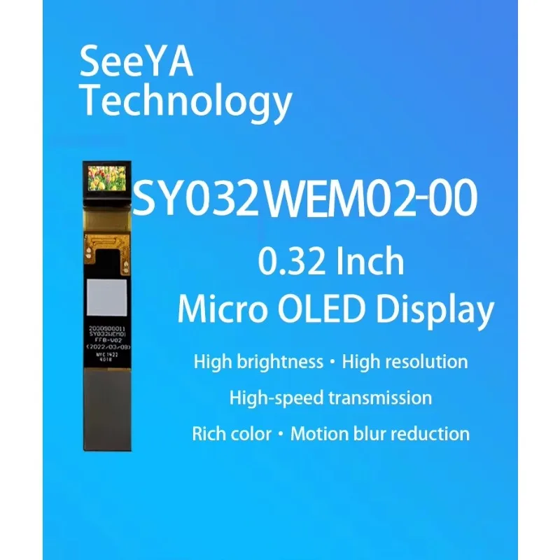 SeeYA SY032WEM01 0,32 Polegadas 800*600 2500nits Guia de Ondas Ar Vr Módulo de Exibição Mocrooled Para Dispositivo Médico Fabricado na China