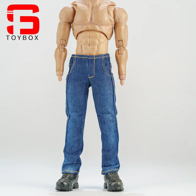 Escala 1/12 soldado masculino camisa casual jeans roupas modelo para figura de ação de 6 polegadas corpo bonecas brinquedo