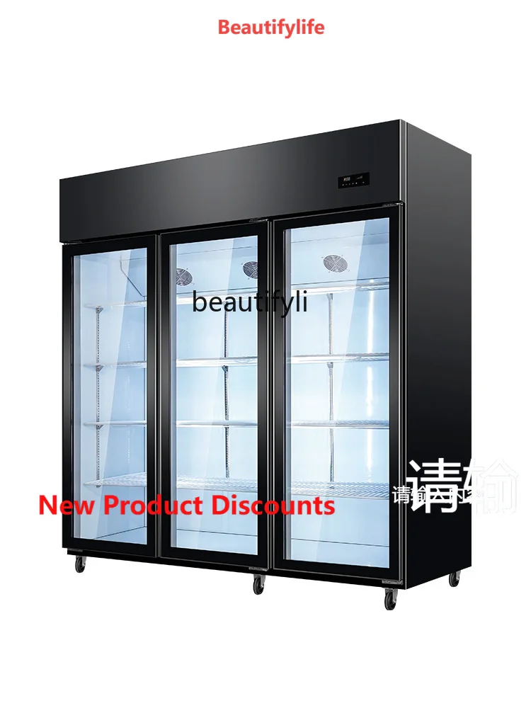 

A61 Three-Door Frozen to Keep Fresh Display Cabinet Frozen Commercial Vegetables and Fruits Food Displaying Refrigerator