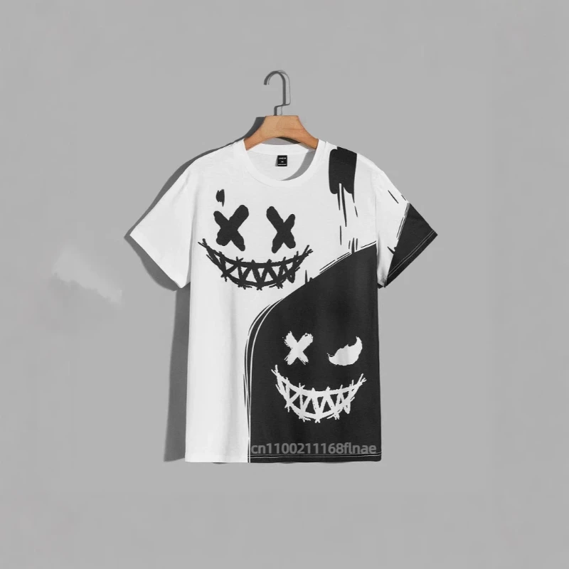 Abbigliamento da ballo di strada Top Street Hip Hop Moda T-shirt girocollo 3D da uomo T-shirt estiva a maniche corte stampata Hip Hop fresca
