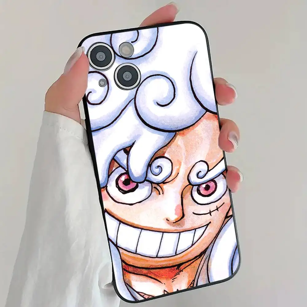 One Piece Anime Luffy Gear 5 Phone Case Magnetic Silicone Soft Case For IPhone 17 16 15 14 13 12 11 Plus Pro Max Air view 4